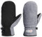 Harssidanzar Damen Winter Lederhandschuhe Outdoor Warm Fleece Thinsulate gefüttert Skifahren Fäustlinge SL020EU,Grau/Schwarz,Größe XS
