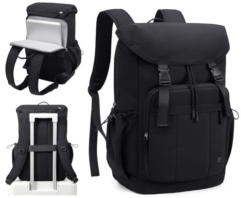 GOLF QUALITY Zaino Donna Zaino Porta PC Portatili da 15.6 Pollici Notebook per Laptop, Backpack Impermeabile da Uomo per Scuola, Lavoro o Viaggio,Nero