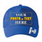 lepni.me Personalisierte Unisex-Kappen mit Text Name Logo Einstellbar Bedruckte Cap für Erwachsene Benutzerdefinierter Hüte mit Schnallenverschluss (Einstellbar Blau Mehrfarben)