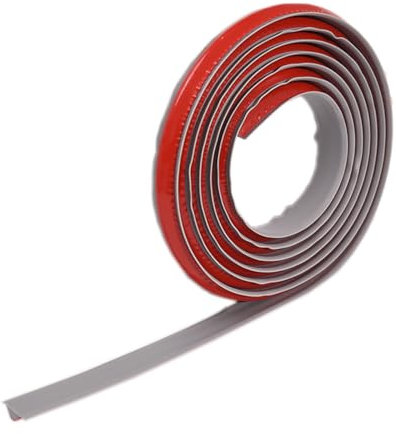 GELINTONG Bande de calfeutrage autocollante flexible en quadrant pour plinthe, comptoir, plafond, sol stratifié, gris 6 m