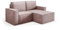 Porto II Modular Cord-Ecksofa ohne schlaffunktion L-Form Sofa, Schlafsofa mit 180 cm x 151 cm Liegefläche (Poso 27 - Rosa)