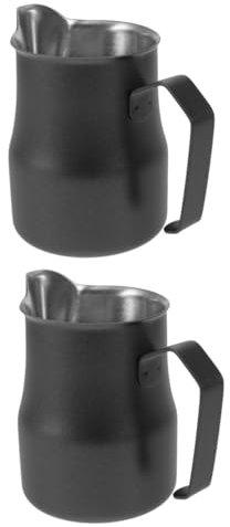 SHINEOFI 2 Piezas Cafetera de Inoxidable Espumar Leche Jarra Pico Diseñado Arte Latte Preparar Espresso y Cappuccinos Casa o Cafetería