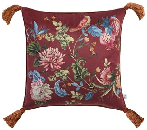 Dreams & Drapes Design - Bejewelled - Velvet Filled Cushion - 43 x 43cm in Spice