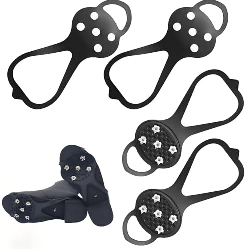 2 Paire Spikes for Schuhe Winter,Crampons Chaussures Randonnée