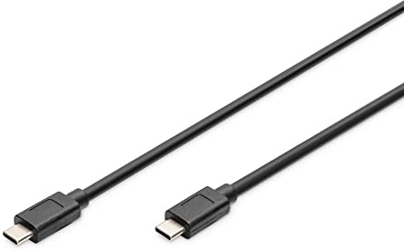 DIGITUS USB-C Kabel – 1 m – USB 3.2 Gen2 – 10 Gbit/s – Typ-C zu Typ-C | 100W Power Delivery – für Smartphone, Notebook, Tablet – Schwarz