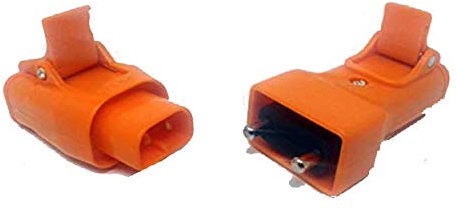 Masterplug 10A 250v Inline Plug & Socket Conversion Adaptors for Connectors Flymo Qualcast Black & Decker Lawnmowers Hedge & Grass Trimmers (Conversion Adaptors)