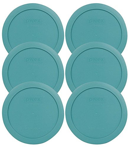 Pyrex 7201-PC Round 4 Cup Storage Lid for Glass Bowls (4, Turquoise)