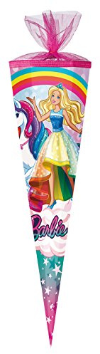 Schultüte / Zuckertüte / 85cm / eckig / Barbie mit Einhorn