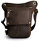 Xieben Leder Drop Bein Tasche für Herren Frauen Motorrad Fahrrad Fahren Radfahren Mehrzweck Oberschenkel Taille Gürteltasche Reise Wandern Sport Camping Tasche Dunkelbraun