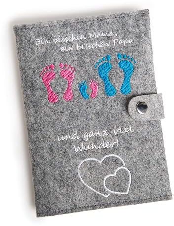 Housse de protection en feutre pour carnet de maternité et carnet de vaccination, pour échographie, etc. Parfait pour les femmes enceintes, carnet de maternité pour bébé (carnet de maternité