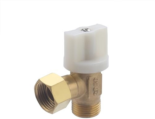 Robinet WC Quart de Tour Equerre Laiton Brut Mâle Femelle Ecrou Tournant 12x17 (3/8) NOYON & THIEBAULT