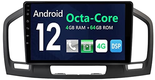 Autosion Android 12 Car DVD GPS Radio Stereo Head Unit Navigation 64GB BT 4GB Ram WIFI for Opel Vauxhall Holden Insignia 2008-2013 Bluetooth SWC 9 QLED 1280 * 720 Screen Carplay Octa Core