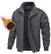 TACVASEN Uomo Giacca Militare Invernale Jacket Casual Interno in Pile Caldo collo in Piedi, Grigio