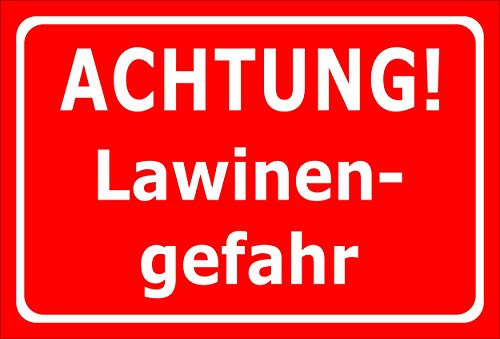 Melis-Folienwerkstatt Schild Lawinen-Gefahr - 15x10cm - 3mm Hartschaum – 20 VAR S00018-161-D
