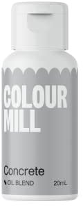 Colour Mill Oil Based Food Colouring Concrete - Next Generation Oil Based Food Colouring for Baking, Decorating, Icing and Cooking Food Dye DIY Slime and Crafts Making - 20 ml