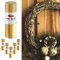 Dekospray zum Basteln 111ml | 6er Set Spraydose gold | Weihnachten Glitzerspray Glanzspray (1 x 6er Set Spraydose gold)