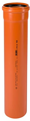 KG Rohr Kanalrohr Abwasser Bogen Abzweig Muffe Abwasserrohr Schachtrohr (KG Rohr, DN 110 x 500mm)