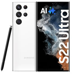 Samsung Galaxy S22 Ultra, Android Smartphone, 6,8 Zoll Dynamic AMOLED Display, 5.000 mAh Akku, 128 GB/8 GB RAM, Phantom White, inkl. 36 Monate Herstellergarantie [Exklusiv bei Amazon]