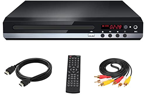 ZMMZZ Lettore CD Dvd Telecomando Portatile per Karaoke in Metallo Multi Formato per TV con Cavo USB