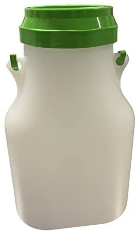 Milk Container/churn plastic, oval with screw lid 2 litre capacity