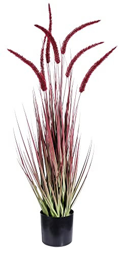 Deko-Fuchsschwanz-Kunstgras Kunstgras-Bündel Fuchsschwanz-Grasbündel 90 cm rot Deko-Gras