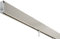 DécoProfi Gardinenstange Innenlauf 1-läufig Set rechteckig Above Silber Eloxiert/Verchromt I Länge: 120cm Aluminium für Deckenmontage I Als Gardinenschiene & Vorhangstange geeignet