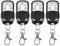 lyrlody 4 pièces Universal Clonage Télécommande sans Fil Porte de Garage 4 Canaux Antivol Jusqu'à 50 mètres Télécommande pour Porte de Garage Portail Alarme Voiture