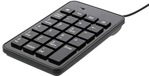 DELTACO Verkabelt Numerische Tastatur - 23 Tasten - 4 Medientasten - USB - Schwarz
