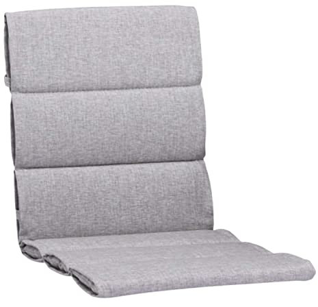 KETTtex EXKLUSIV Auflage Mittellehner Silbergrau I Gartenstuhl Polster 109x50x3cm I KTH1 Sitzauflage weich & robust I Wetter- & formbeständige Stuhlauflage I pflegeleichtes Sitzkissen I Dessin 8643