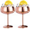 SUNGOO Coppe da Champagne Coupe in Rame 2 Bicchieri da vino in acciaio inox per cocktail vintage