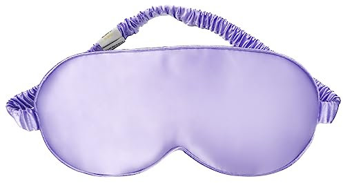 Masque de Nuit Sommeil Soie Yeux YUNCHI 100% Pur Naturelle 19 Mommes Mûrier Soie Cache Oeil Pour Dormir Bandeau Douce Confortable Occultant Femme/Homme/Adulte Avec Bouchons D'oreilles (Violet élégant)
