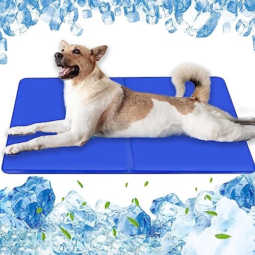 WEASHUME Dog Cool Gel Pad - Self Cooling Mat for Dogs & Cats - Pressure Activated - Durable & Non-Toxic - Medium 50x65cm