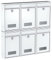 BASI | 6er Set Briefkasten | Wandbriefkasten Kompaktbriefkasten | DIN B5 | Namensschild jeweils 2 Schlüssel | Befestigungsmaterial | Briefkastenanlage | Stahlbriefkasten | Weiß Matt | 6 Stück