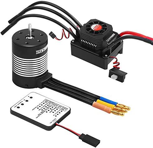 3650 5900KV Bürstenloser RC Motor und 120A ESC & Programm Karten Set Wasserdicht Motor ESC Combo Update Teile für 1:10 Maßstab RC Buggy/Rallyefahren Autos