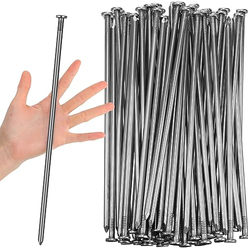 Nuenen 60 Stück robuste Metallpfähle, Landschaftsverankerung, Garteneinfassung, Spikes für Kunstrasen, Pflastersteine, Unkrautbarriere, Holz, Tischlerei, Zelt, Camping (30,5 cm, schwarz)