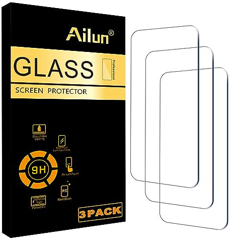Ailun Glass Screen Protector for iPhone 16 / iPhone 15 / iPhone 15 Pro [6.1 Inch] Display 3 Pack Tempered Glass, Sensor Protection, Dynamic Island Compatible, Case Friendly