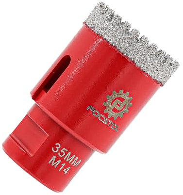 Brocas Diamante para Porcelanico 35mm - FOCSTOL Broca Corona Diamante para Gres Porcelánico Mármol Granito M14 Rosca para Amoladora Angular