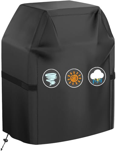Funda Barbacoa Exterior Impermeable, 600d Oxford BBQ Funda Barbacoa, Resistente A La Lluvia, Parrilla Barbacoa Al Desgarro Y A Los Rayos UV Accesorios Barbacoa Barbacoa Portatil (77×77×90cm)