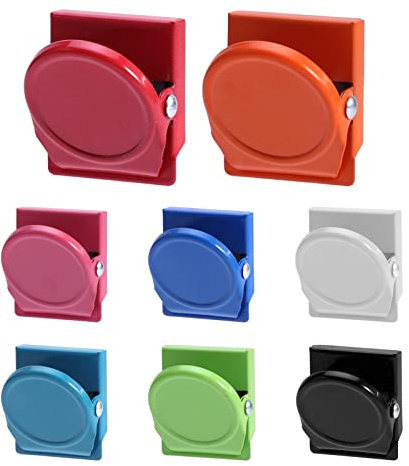 8 Stücke Multi Farbe Magnetische Metall Klammer, Magnetclips Metall Magnete Haken Klammer Clips Kühlschrankmagnete für Kühlschrank Whiteboard Wand Magnetische Memo Hinweis Clip