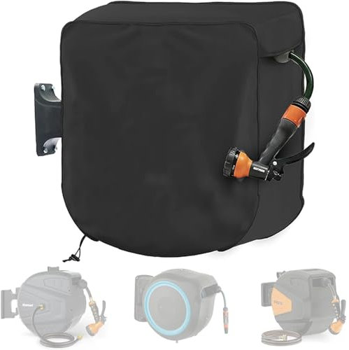 BOSKING Enrouleur de tuyau d'arrosage mural étanche à fixation murale rétractable et anti-poussière - 61 x 45,7 x 61 cm (housse uniquement)