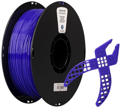 kexcelled TPU 64D Filament 1,75mm, Hohe Härte und Verschleißfestigkeit, 1kg Rolle, Gute Schichtbindung, 3D Druckermaterial, Cyaninblau