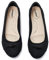 Veittes Women's Wide Width Flats Shoes - Ladies Cute Round Toe Slip-on Fashion Bow Ballet Shoes.(2109004-2310,BK/MF,UK6.5 Wide)