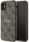 GUESS GUHMN61G4GFRW Case for iPhone 11 6.1 Inch/Xr Brown Hard Case 4G Collection Leather Metal Logo