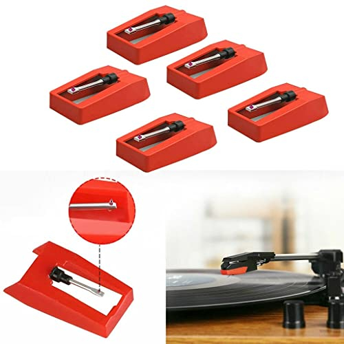 Ersatz-Aluminium-Schallplattenspieler-Nadel für Musik-Plattenspieler, Ersatzteile, Musikbox für Mutter, 5 Stück
