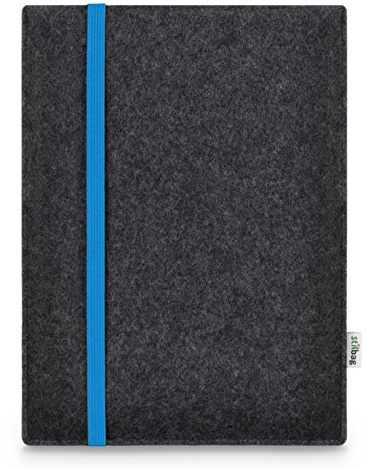 Stilbag Tablethülle Leon für Samsung Galaxy Tab Active5 | Farbe: anthrazit/blau | Tablet-Tasche aus Filz | Tablet Schutzhülle | Tablet Made in Germany