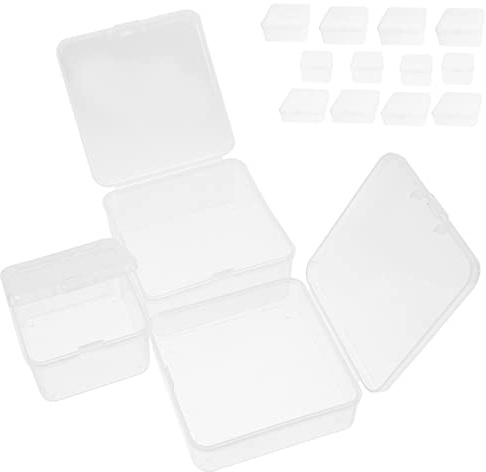 SHINEOFI 15pcs Storage Boxes Lids for Small Items Hardware Fitting Container Gadgets Storage Boxes Postcards Organizing Cases Tidy Desk Organizer