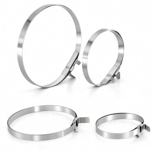 4 Stück CV Boot Clamp Edelstahl Universal Einstellbare Antriebswelle CV Boot Clamp (Stretch Duct Clamps)