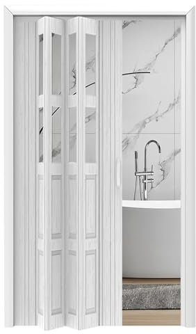 Falttür Falttüren Innentüren Schiebetür Faltbare Speisekammertüren Für Küche Und Schlafzimmer, 228 Cm Hoch, Wasserdichte Falttür, 61 86 106 127 172 203 Cm Breit, Schiebetür, Raumteiler Aus Durchsichti