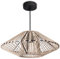 Paco Home LED Pendelleuchte Wohnzimmer Pendellampe Hängeleuchte Esszimmer Küche Deko Vintage Korboptik Boho Natur E27, Lampenart:Pendelleuchte, Farbe:Schwarz 5