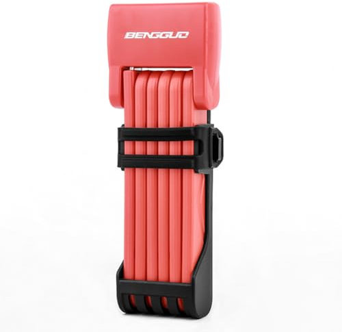 WMFASBAG Fahrrad-Faltschloss, Diebstahlschutz, Elektro-Fahrrad-Kettenschloss, wasserdichtes MTB-Rennrad-Schloss for Motorrad, Roller, E-Bike